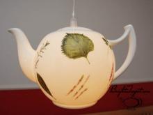 Hanging lamp with an herbal design